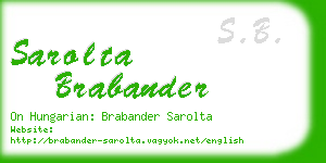 sarolta brabander business card